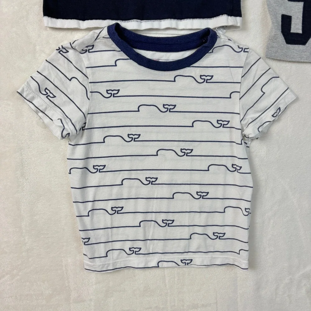 Vineyard Vines Gap Kids Boys 4T Blue‎ White Grey Polo T-Shirt Lot Excellent 4pc